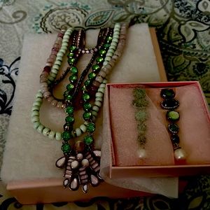 Beautiful Stella and Dot necklace and earring set. Never worn.